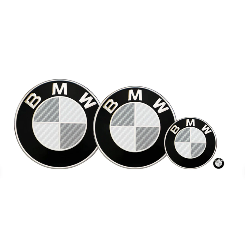 BMW Badge Decals Carbon Fiber Print (Multi-Colors)