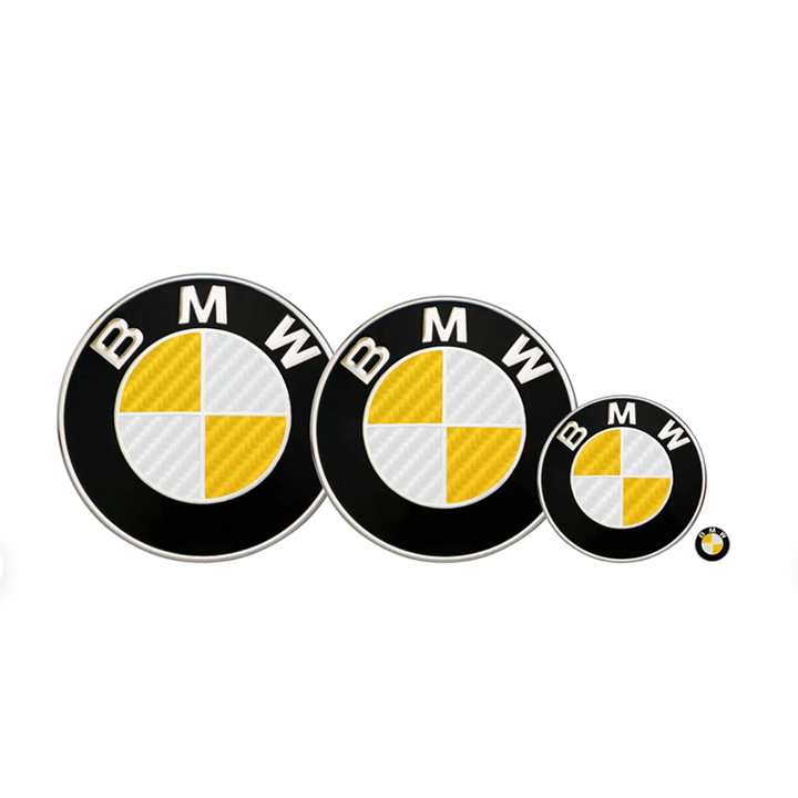 BMW Badge Decals Carbon Fiber Print (Multi-Colors)